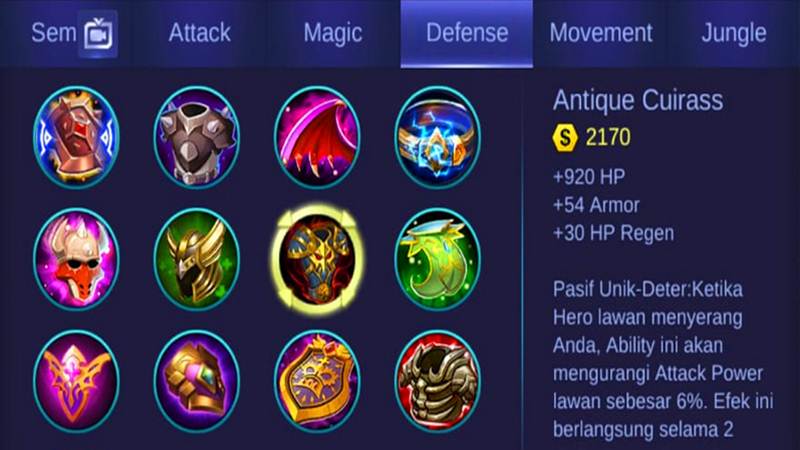 Dan Yang Terakhir Kalian Bisa Menggunakan Item Defense Antique Cuirass