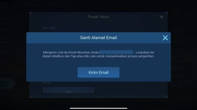 Cara Ganti Email Akun Moonton Mobile Legends Pasca Update Patch X