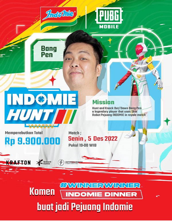 Indomie Dan PUBG Mobile Berkolaborasi Dengan Mengadakan Indomie Hunt