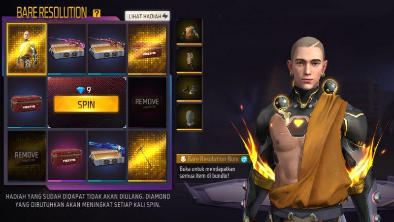 Cara Dapat Bundle Bare Resolution Free Fire