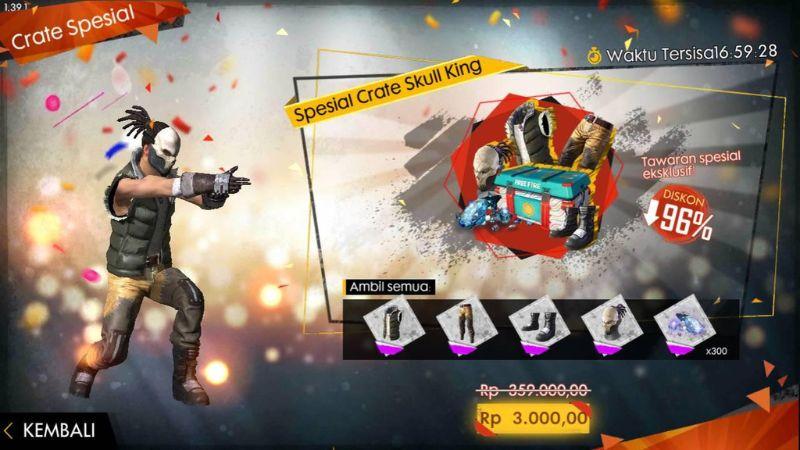 Cara Dapat Bundle Free Fire Skull King