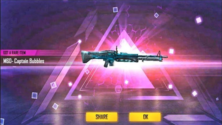 Senjata dengan kapasitas peluru terbanyak di free fire m60