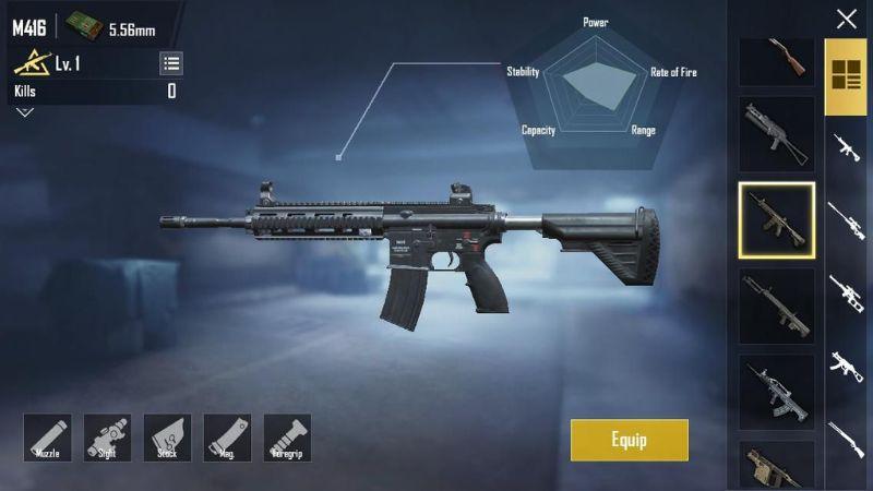 Inilah senjata pubg mobile m416