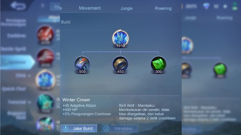 item winter crown mlbb