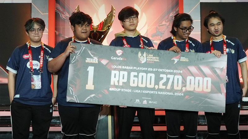 Klasemen Akhir Liga 1 Esports Nasional 2024