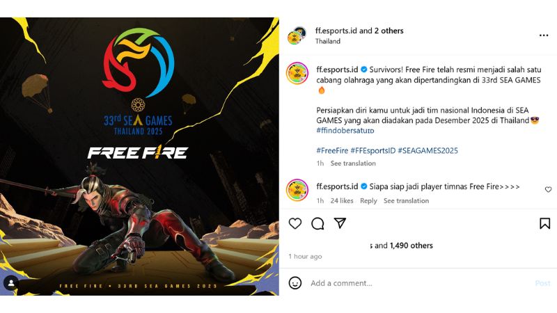 Free Fire SEA Games 2025 Thailand