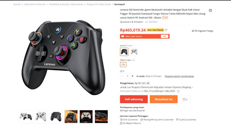 gamepad lenovo s02 - banggood