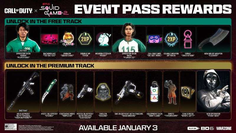 Call of Duty x Squid Game event pass