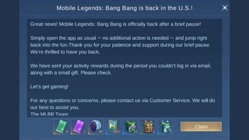 Game MLBB kembali dimainkan di amerika